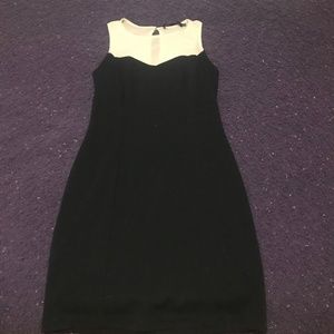 Black and Tan Mesh Mini Dress